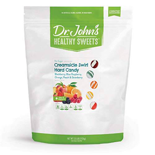 Dr. John’s Healthy Sweets Sugar Free Creamsicle Swirl Hard Candies (252 count, 2.5 LB)