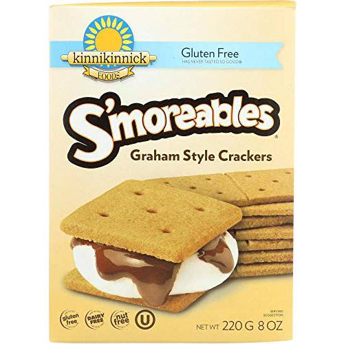 Kinnikinnick, Graham Crackers Smoreable Gluten Free, 8 Ounce