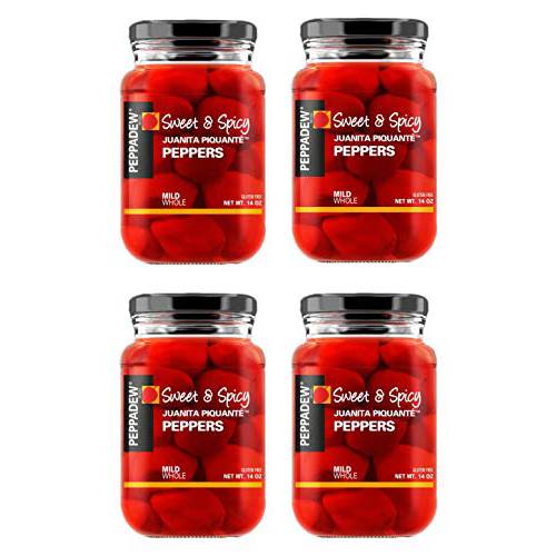 PEPPADEW Sweet Piquant Peppers, 14 Ounce (Pack of 4)