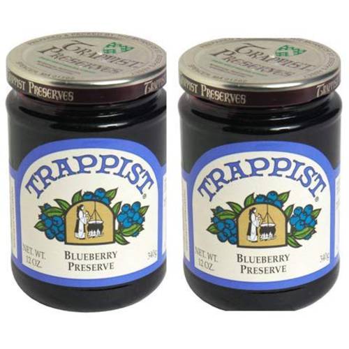 Trappist Marmalade Preserves 12 Ounce Pack Of 2 (Blueberry)
