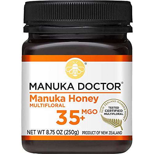 MANUKA DOCTOR - MGO 35+ Manuka Honey Multifloral, 100% Pure New Zealand Honey. Certified. Guaranteed. RAW. Non-GMO (8.75oz)