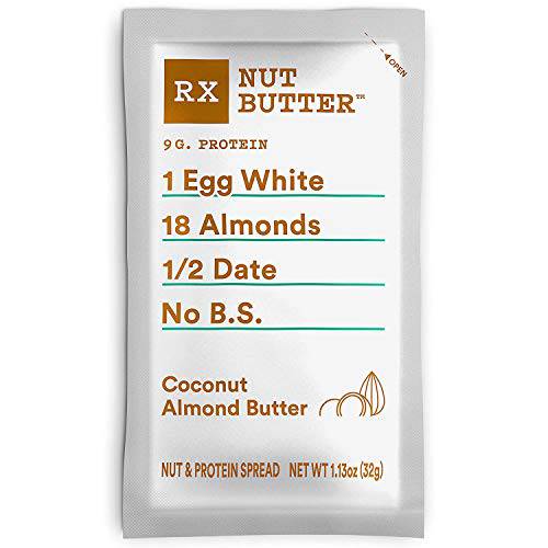 RX Nut Butter Almond Butter, Coconut, Delicious Flavor, 11.3oz Box (10 Count)