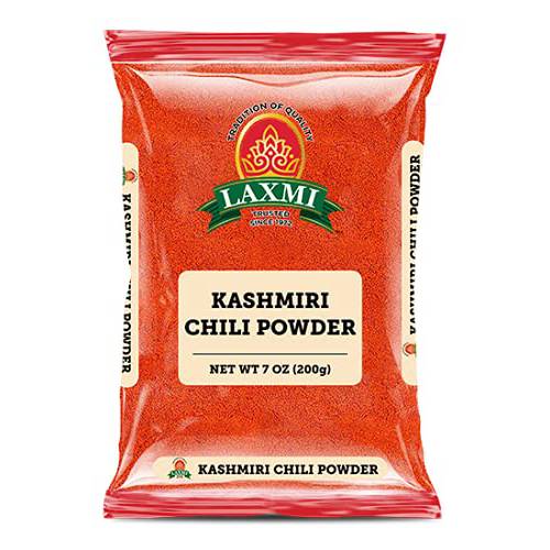 Laxmi Brand Kashmiri Chili Powder, Authentic Indian Spice, Made Fresh, Made Pure, Product of India (7oz)