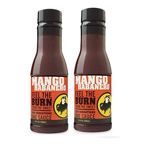 Buffalo Wild Wings Barbecue Sauces, Spices, Seasonings and Rubs For: Meat, Ribs, Rib, Chicken, Pork, Steak, Wings, Turkey, Barbecue, Smoker, Crock-Pot, Oven (Mango Habanero, (2) Pack)