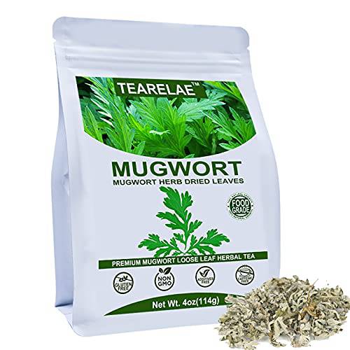 TEARELAE - Natural Mugwort Herb Dried Leaves - Mugwort Tea Loose Leaf - Non-GMO, Sulfur-free - 100% Pure Premium Dried Herbs - Help Sleep A Lucid Dream - 4oz/114g