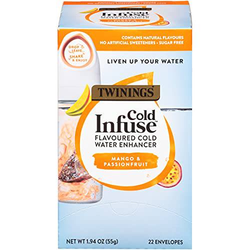 Twinings Cold Infuse Flavored Water Enhancer, Mango & Passionfruit, Orange, 22 Count