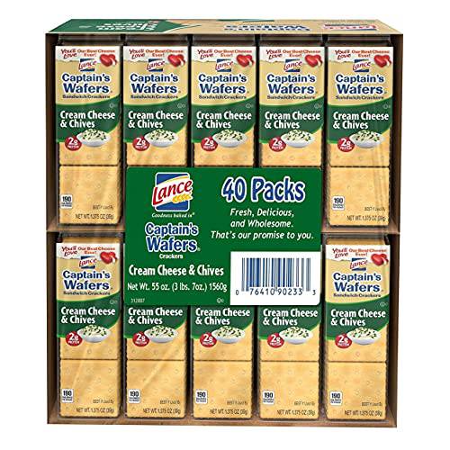 Lance Captain’s Wafers Cream Cheese and Chives 40 pk. A1