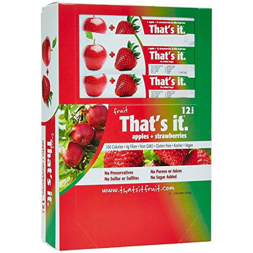 That’s It Fruit Bars - Apple & Strawberry - 1.2 oz - 12 ct