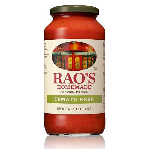 Rao’s Homemade Tomato Herb Sauce, 24 oz, Tomato Sauce, All Purpose, Keto Friendly Pasta Sauce, Premium Quality Tomatoes from Italy