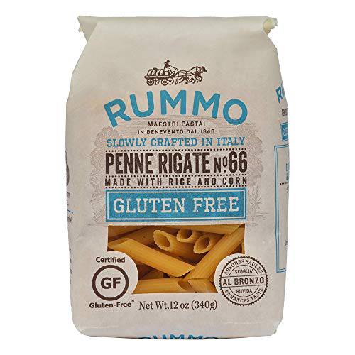 Rummo Italian Pasta GF Penne Rigate No.66, Always Al Dente, Certified Gluten-Free (12 Ounce Package)