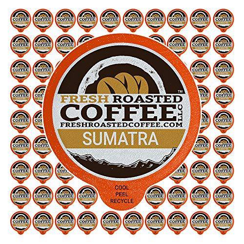 Fresh Roasted Coffee, Sumatra Mandheling, Medium Roast, Kosher, K-Cup Compatible, 96 Pods