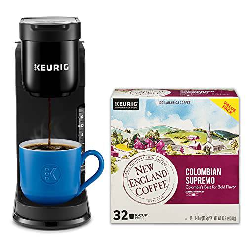 Keurig K-Express Single Serve Coffee Maker with New England Coffee Colombian Supremo, Medium Roast, 32 K-Cup Pods