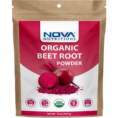 Nova Nutritions Certified Organic Beet Root Powder 16 OZ (454 gm)
