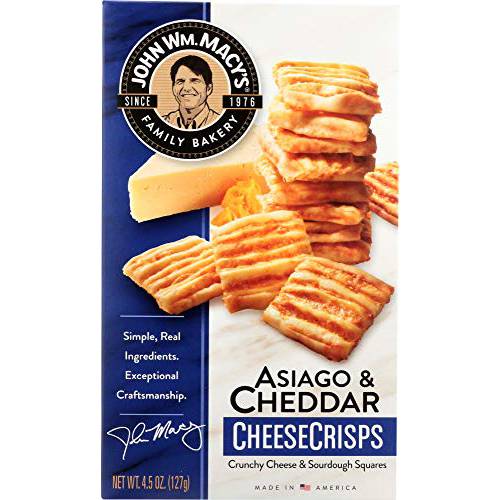 JOHN MACYS Asiago Cheddar Cheese Crisp, 4.5 OZ