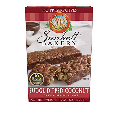 Sunbelt Bakery Fudge Dipped Coconut Chewy Granola Bars, 120 Count (8 Boxes)