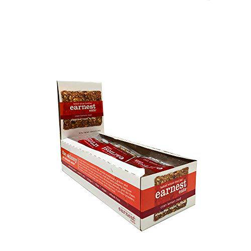 Earnest Eats Chewy Breakfast Bars with Whole Grain Oats and Almond Butter Superfood Vegan 190mg Omega 3 1.9oz Bars Pack of 12, Cran Lemon Zest, 22.8 Ounce