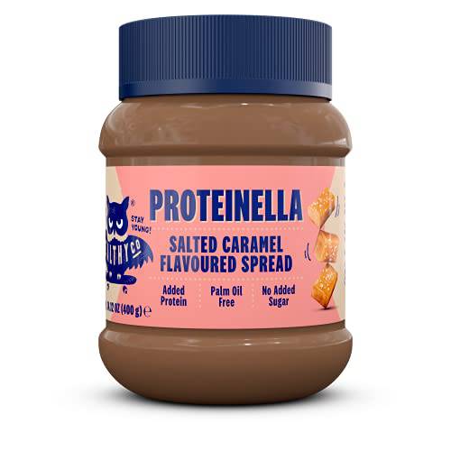 Proteinella - Salted Caramel Spread - Delicious And Health-Conscious Spreads With Added Protein - No Added Sugar, No Palm Oil, And No Compromises On Habits Or Taste | 14.1 Oz/400g
