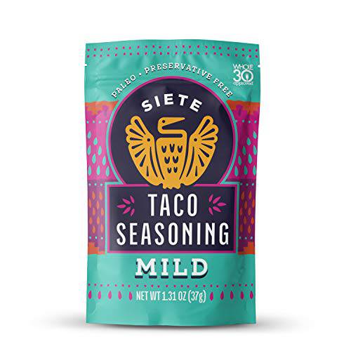 Siete Mild Seasoning | Paleo | Preservative Free | Gluten Free | Vegan | Whole 30 Approved (Pack of 6)