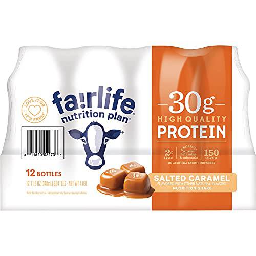 Fairlife Fair Life Nutrition Plan High Protein SALTED CRAMEL Shake, 12 Pack Of 11.5 Fl Ounce Bottles, Vanilla, 11.5 Fl Oz (Pack of 12)