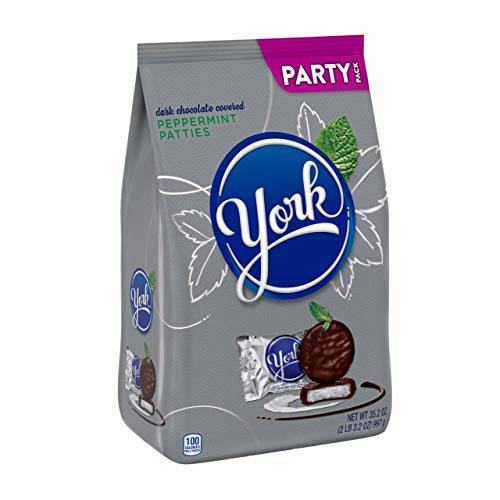YORK Dark Chocolate Covered Peppermint Patties Candy, Gluten Free, Individually Wrapped, 35.2 oz Bulk Party Pack