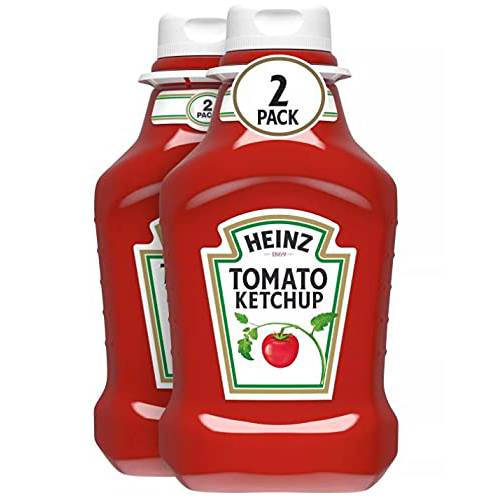 Concession Essentials Heinz Tomato Ketchup, 88 Ounces (Two 44 Oz Plastic Squeeze Bottles) (CE 44oz Ketchup 2 Pack)