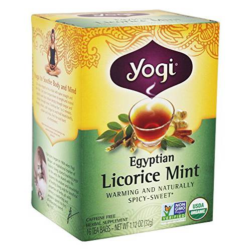 Yogi 27035-3pack Yogi Egyptian Licorice Mint Tea - 3x16 bag