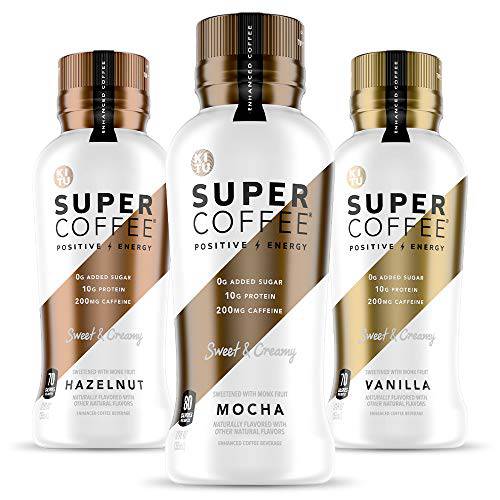 KITU SUPER COFFEE, Keto Protein Coffee (0g Added Sugar, 10g Protein, 70 Calories) [Variety Pack] 12 Fl Oz, 12 Pack | Iced Smart Coffee Drinks