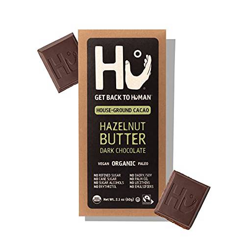 Hu Chocolate Bars | 12 Pack Hazelnut Butter Chocolate | Natural Organic Vegan, Gluten Free, Paleo, Non GMO, Fair Trade Dark Chocolate | 2.1oz Each