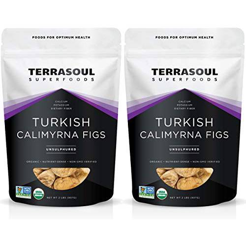 Terrasoul Superfoods Organic Turkish Smyrna Figs, 4 Lbs (2 Pack) - No Added Sugar | Unsulphured | Perfectly Dried