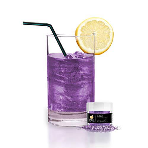 Purple BREW GLITTER Edible Glitter For Drinks, Cocktails, Beer, Garnish Glitter & Beverages | KOSHER & HALAL Certified | 100% Edible & Food Grade | Vegan, Gluten, Nut Free (Purple)