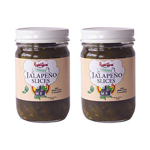 Candied Jalapeño Slices 12 fl oz Ragin’ Cajun Foods - Sweet and Spicy Pickled Peppers for Snacking, Sandwich Toppings, and Garnishes - Perfect for Adding Heat and Flair to Your Dishes (Pack of 2)