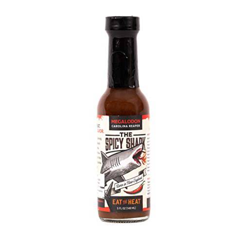 The Spicy Shark Megalodon Carolina Reaper Hot Sauce, Wicked HOT, Hot sauce - Vegan and Gluten-Free Ingredients