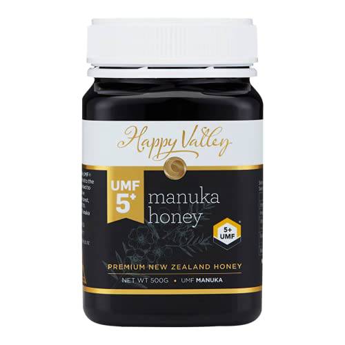 Happy Valley Manuka Honey - UMF 5+ (17.6oz, 500g) - Certified Raw New Zealand Mānuka - UMF 5+, MGO 83+