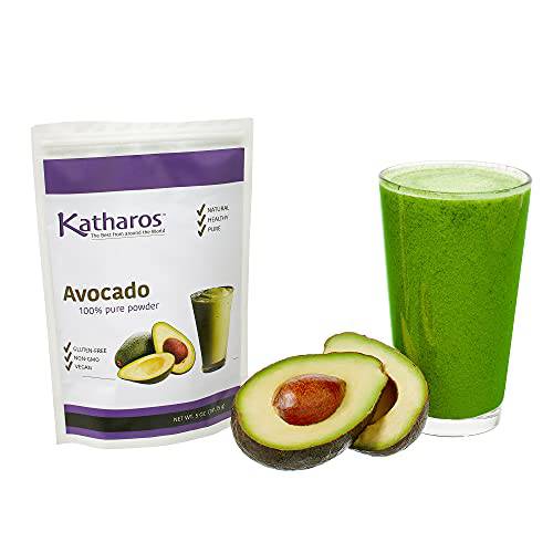 Katharos Avocado Powder Extract Smoothie Diet - Organic and Healthy Ingredients, Perfect for Smoothies (5 Oz)