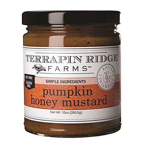 Terrapin Ridge Farms Gourmet Pumpkin Honey Mustard for Charcuterie Boards, Meats, Cheeses, and Sandwiches – One 10 Ounce Jar