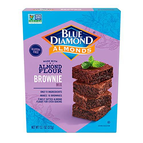 Blue Diamond Almonds Gluten-Free Almond Flour Baking Mix, Chocolate Brownie, Multicolor, 13.1 Oz
