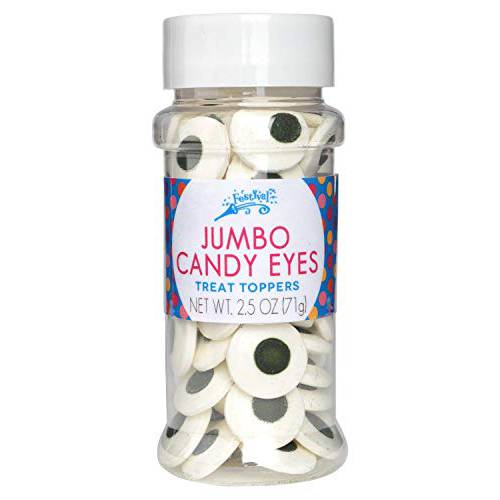 Jumbo Candy Eye Toppers - Edible Baking Decorations - Funny Googly Eyes for Cupcakes, Cakes, Cookies, Brownies - Halloween, Easter, and Edible Art Project Candy (Variety Pack, 2pk)