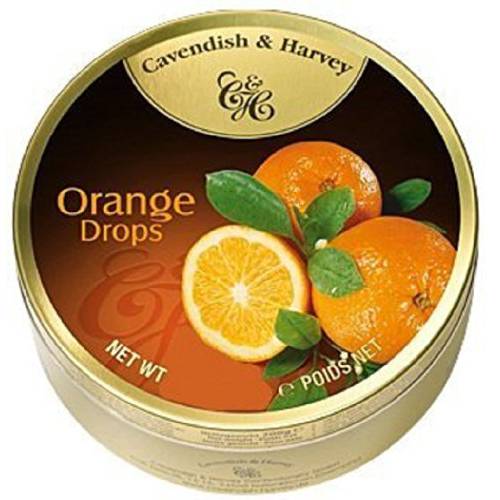 Cavendish And Harvey Candy (3 Pack) Fruit Hard Candy Tin 5.3 Ounces Imported German Candy (Orange Drops)