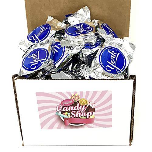 York Peppermint Patties Dark Chocolate Mint Candy Candy in Box, 1Lb (Individually Wrapped)…