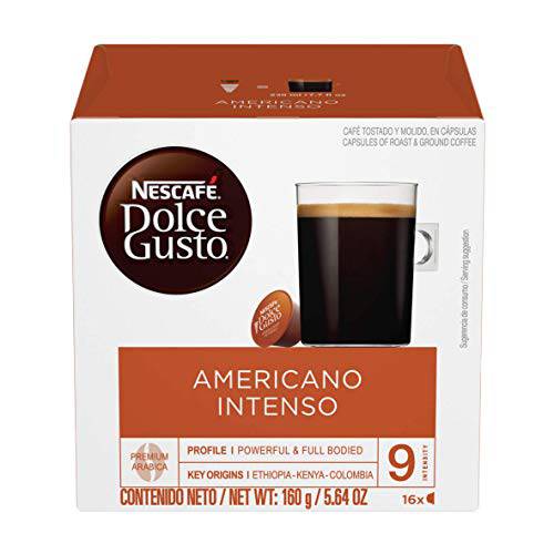 Nestle Coffee mate Dolce Gusto Nescafe Pods, Americano Intenso, 16 Count, Pack of 3
