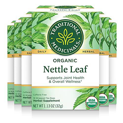 Traditional Medicinals Organic Nettle Herbal Leaf Tea, Green, 16 Count (Pack of 6)