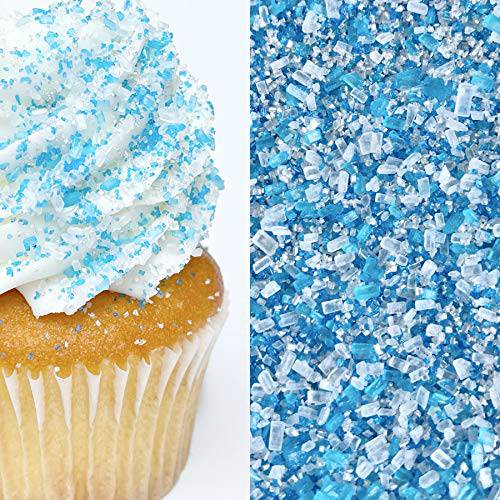 Sprinkles | 8 oz | Blue sugar | Colored sugars | Cookie sugar | Cocktail sugar | Blue sugar crystals | manvscakes