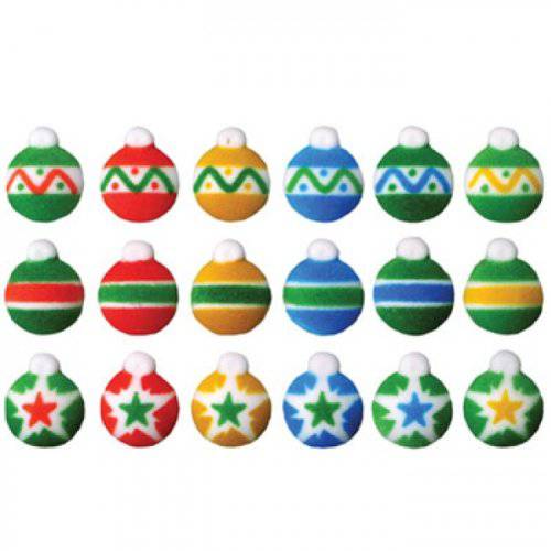 Mini Ornaments Christmas Sugar Decorations Cookie Cupcake Cake 12 Count