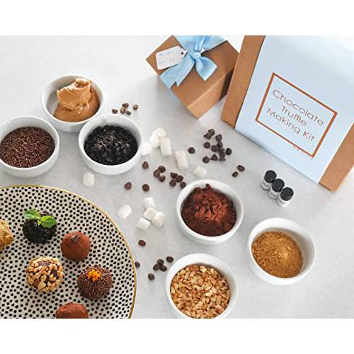 Chocolate Truffle Making Kit (Gift Idea, DIY Activity, Easy Do It Yourself Intro to the Art of Chocolate Making. Fun for All Ages Make 6 Unique Hand Rolled Gourmet Chocolate Truffles
