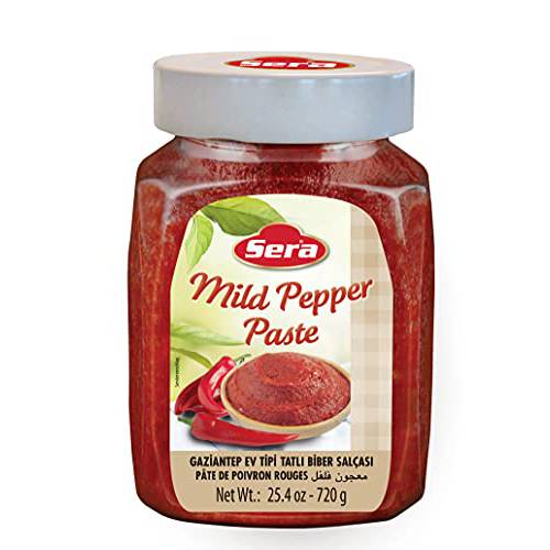Sera Mild Pepper Paste 25.4 Oz Jar | No Sugar | No Artificial Preservatives | Add a Unique, Peppery Flavor to Your Dishes | Great as a Spread or In Sandwiches