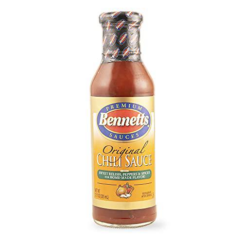 Bennett’s Original Chili Sauce, 12 oz Bottle, Pack of 3, Classic Homemade Taste, Kosher Pantry Staple, Sweet and Spicy Sauce for Meatloaf, Sloppy Joes, Burgers, Grilling, and More