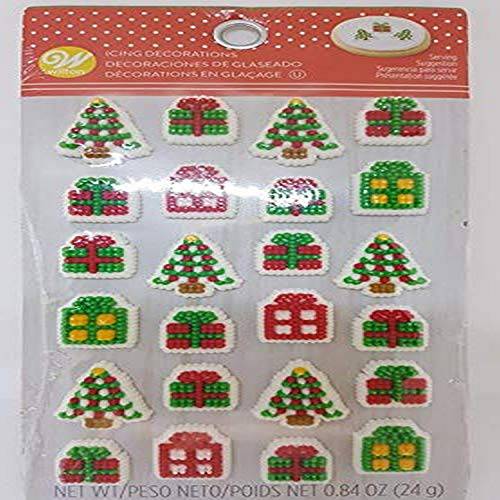 Food Items Icing Decorations PRSNT, Tree And Presents