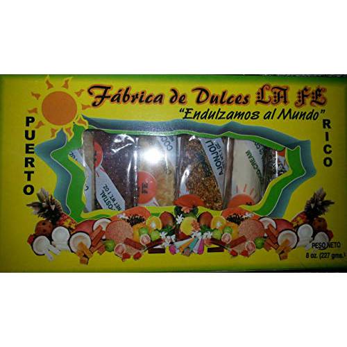 Assortment of Puerto Rican Candies By Fabrica De Dulces La Fe (8 Pieces) 1 Oz Each