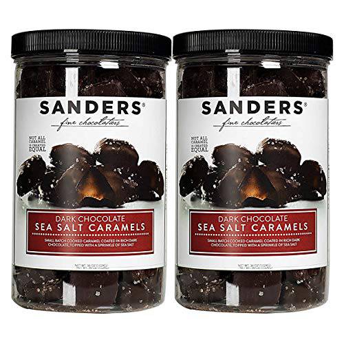 Sanders Dark Chocolate Sea Salt Caramels - 36 Oz (Value 2 Pack)