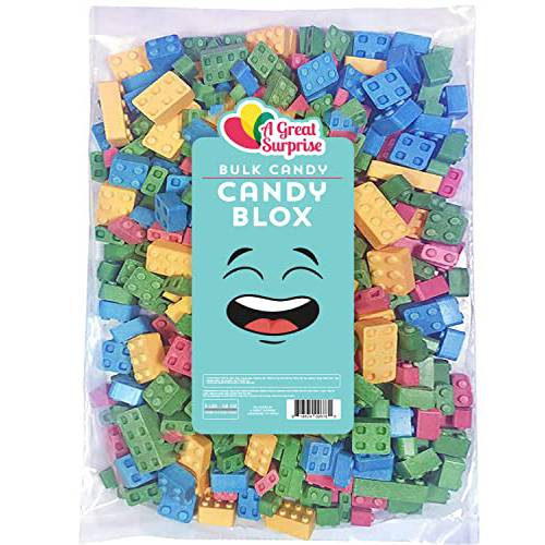 A Great Surprise Building Blox Candy - 3 Pound Bag - Candy Building Block Candies - Candy Brix Assorted Flavors